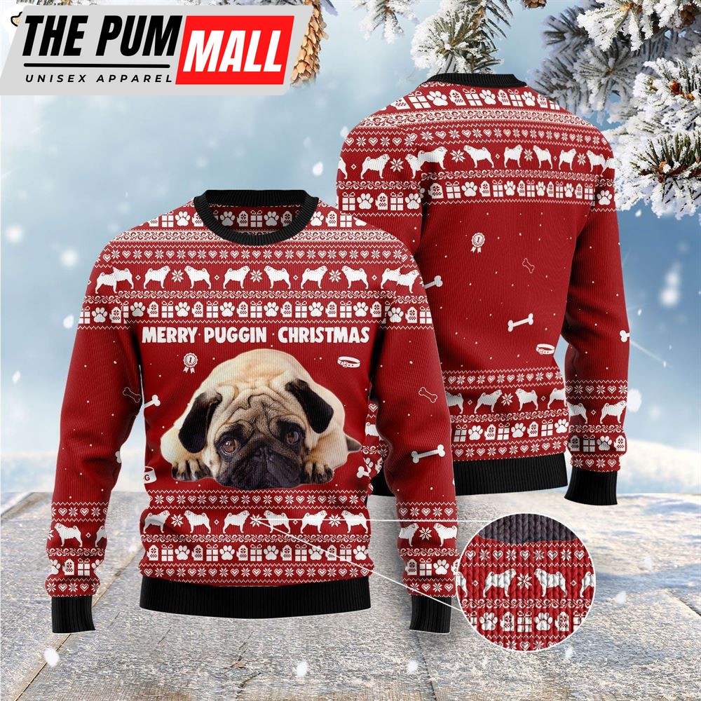 merry-puggin-christmas-ugly-christmas-sweater-gift-for-dog-lovers-unisex-cre-kgpji7s2 Merry Puggin Christmas Ugly Christmas Sweater – Gift For Dog Lovers – Unisex Crewneck Sweater