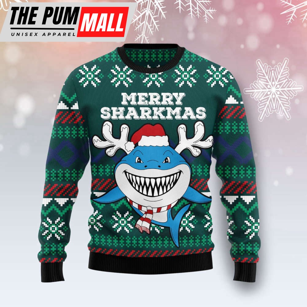 Merry Sharkmas T0311 Ugly Christmas Sweater – Best Gift For Christmas