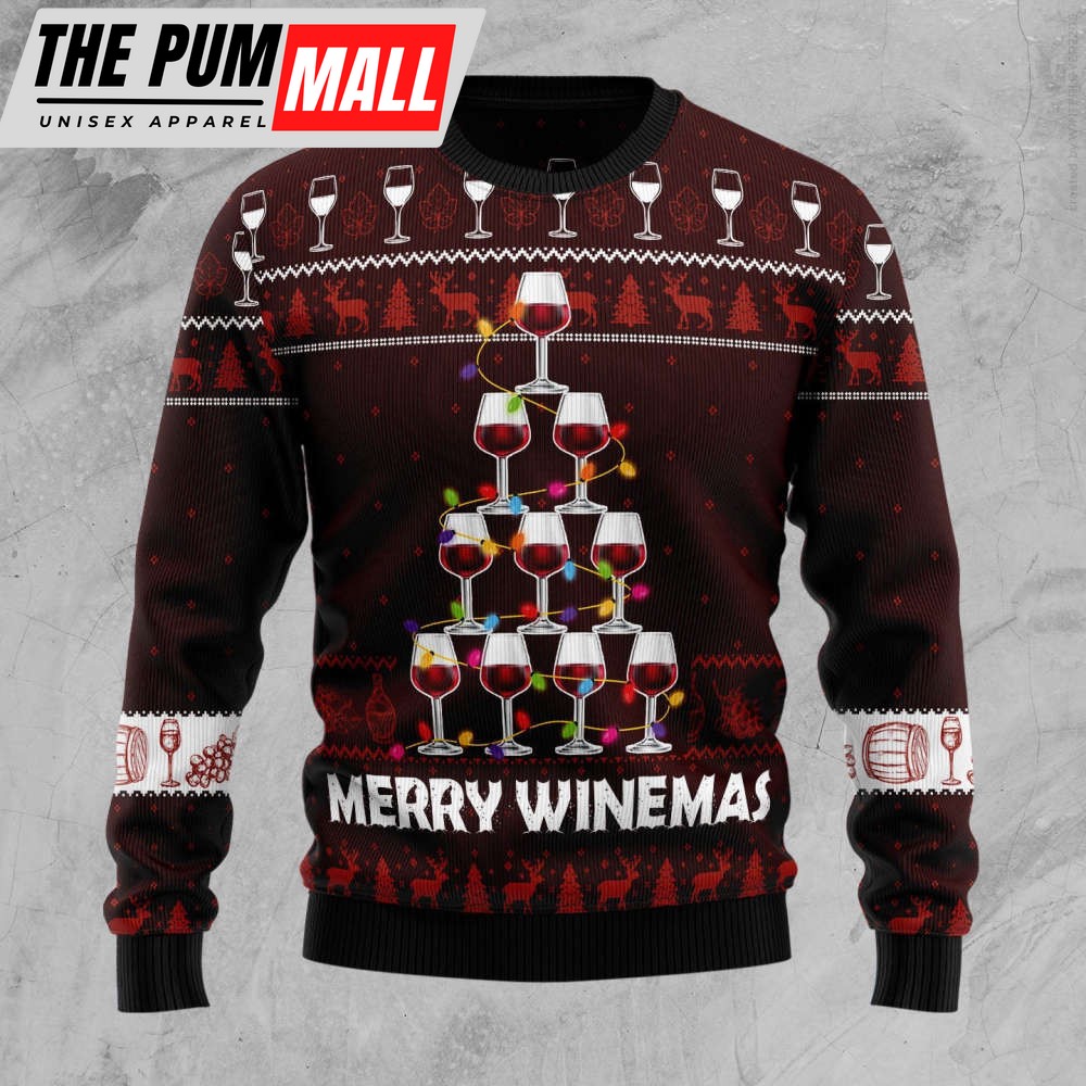 Merry Winemas D1410 Ugly Christmas Sweater – Noel Malalan Signature