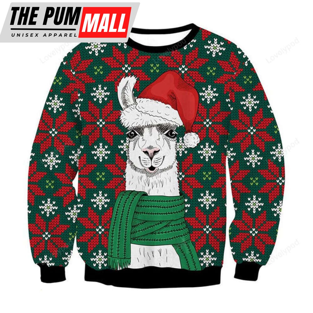 Merry Xmas Llama Ornament Awesome Gift For Christmas Ugly Christmas Sweater