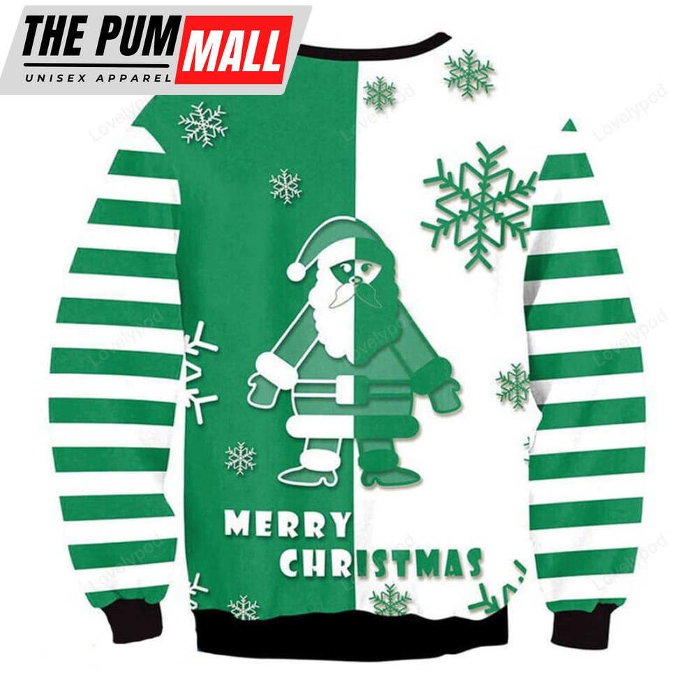 merry-xmas-santa-claus-two-tone-split-awesome-ugly-christmas-sweater-pr9922i4 Merry Xmas Santa Claus Two Tone Split Awesome Ugly Christmas Sweater