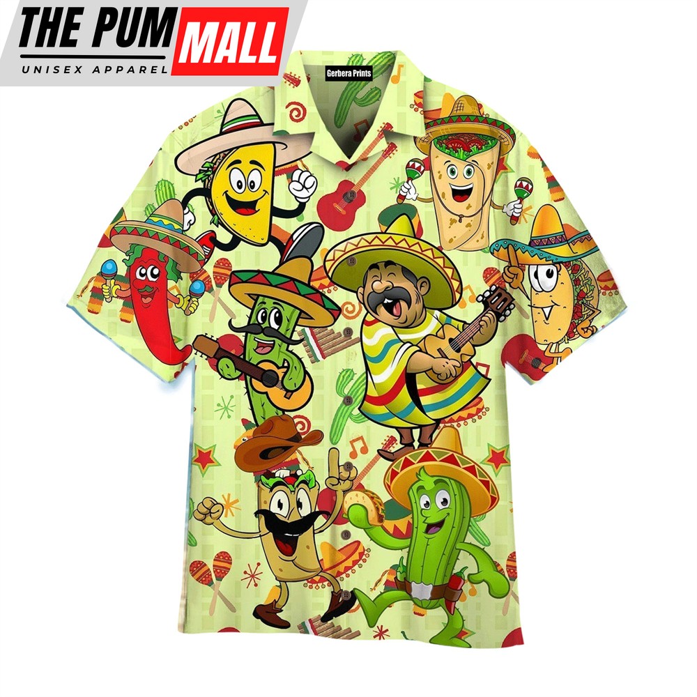 Mexican Hawaiian Shirt, Amazing Mexican Food Hawaii Pattern Hawaiian Shirt
