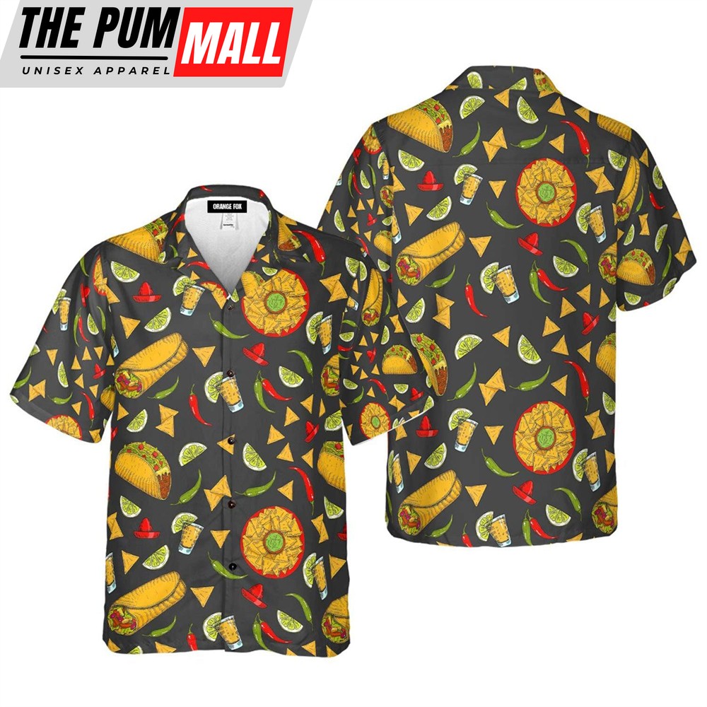 Mexican Hawaiian Shirt, Amazing Tacos Mexican Food Hawaiian Shirt
