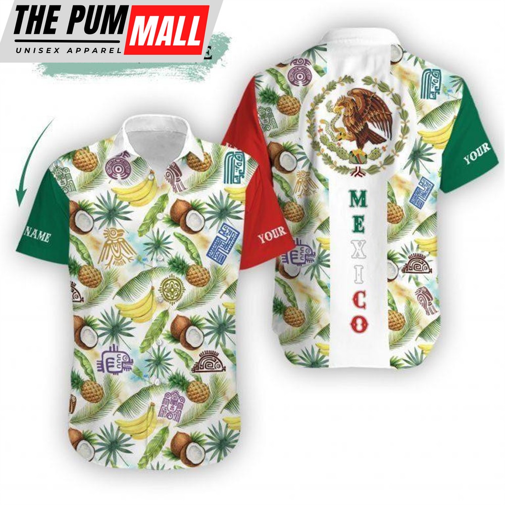 Mexican Hawaiian Shirt, Beach Shirt Hawaiian Aloha Shirt Mexico Tropical Name