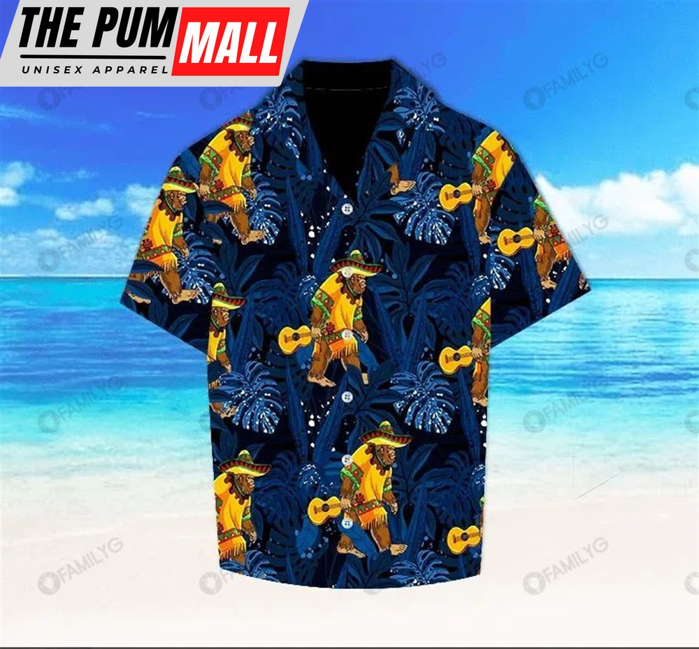 Mexican Hawaiian Shirt, Bigfoot Mexican Dance Aloha Pattern Bigfoot Hawaiian Shirt Summer Hawaiian for Men, Women, Couple
