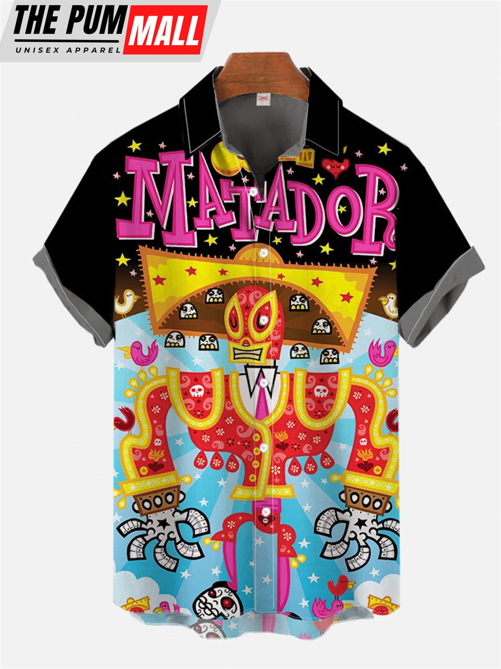 Mexican Hawaiian Shirt, Cinco De Mayo Cartoon Style Mexican Mr. Skull In Suit Hawaiian Shirt