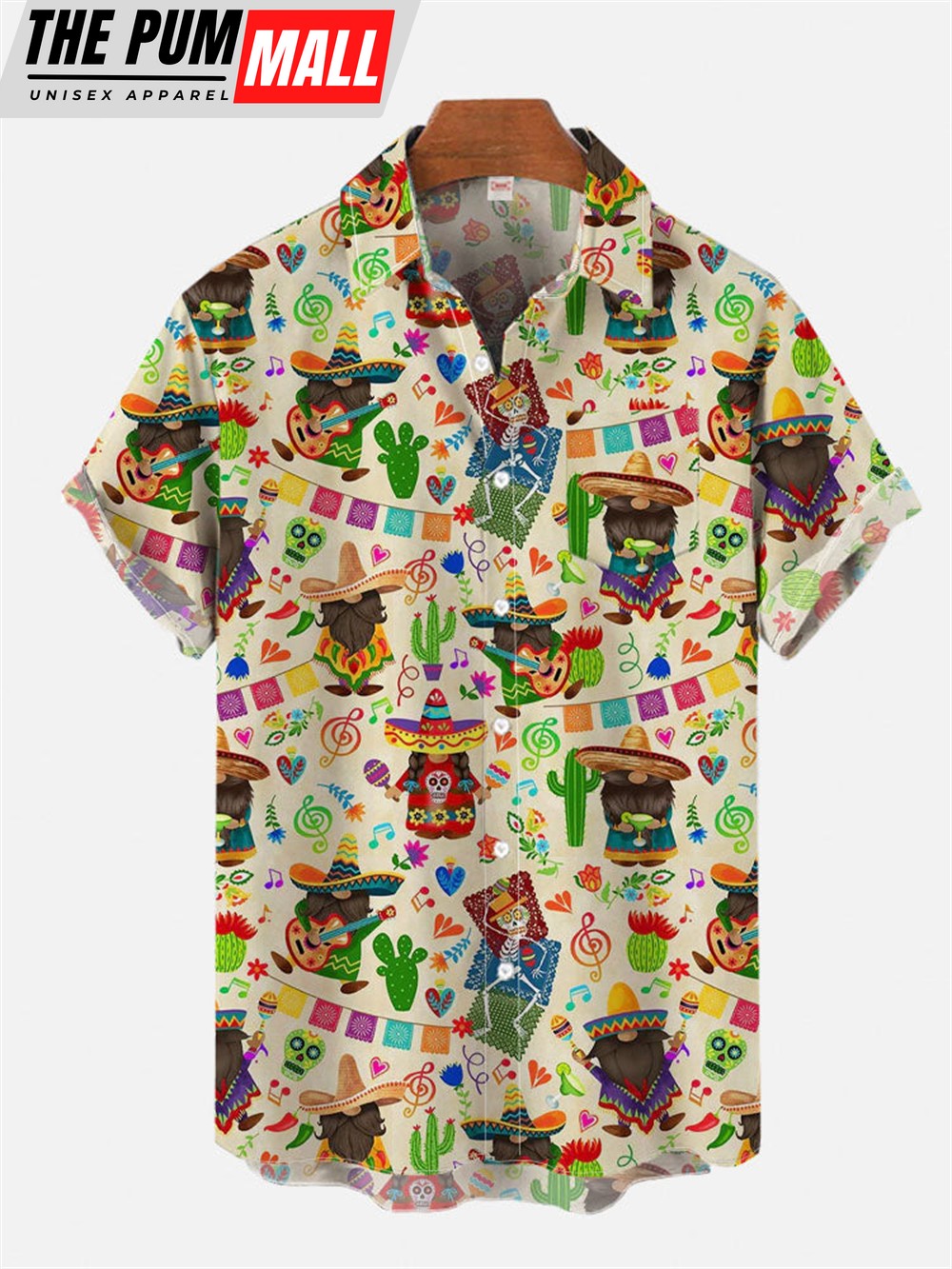 Mexican Hawaiian Shirt, Cinco De Mayo Mexican Fiesta Mexican Style Pattern Printing Breast Hawaiian Shirt