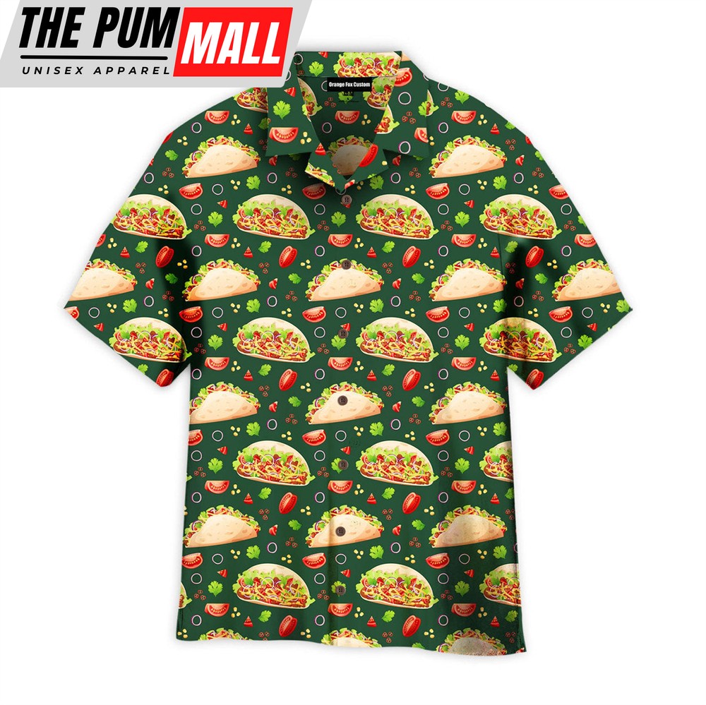 Mexican Hawaiian Shirt, Cinco De Mayo Mexican Tacos Mexico Food Pattern Hawaiian Shirt