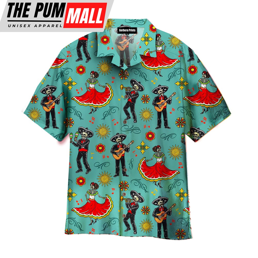 Mexican Hawaiian Shirt, Colorful Mexican Vintage Hawaiian Shirt