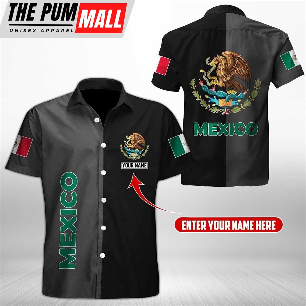 Mexican Hawaiian Shirt, Customize Mexico A Half Style Hawaiian Shirt