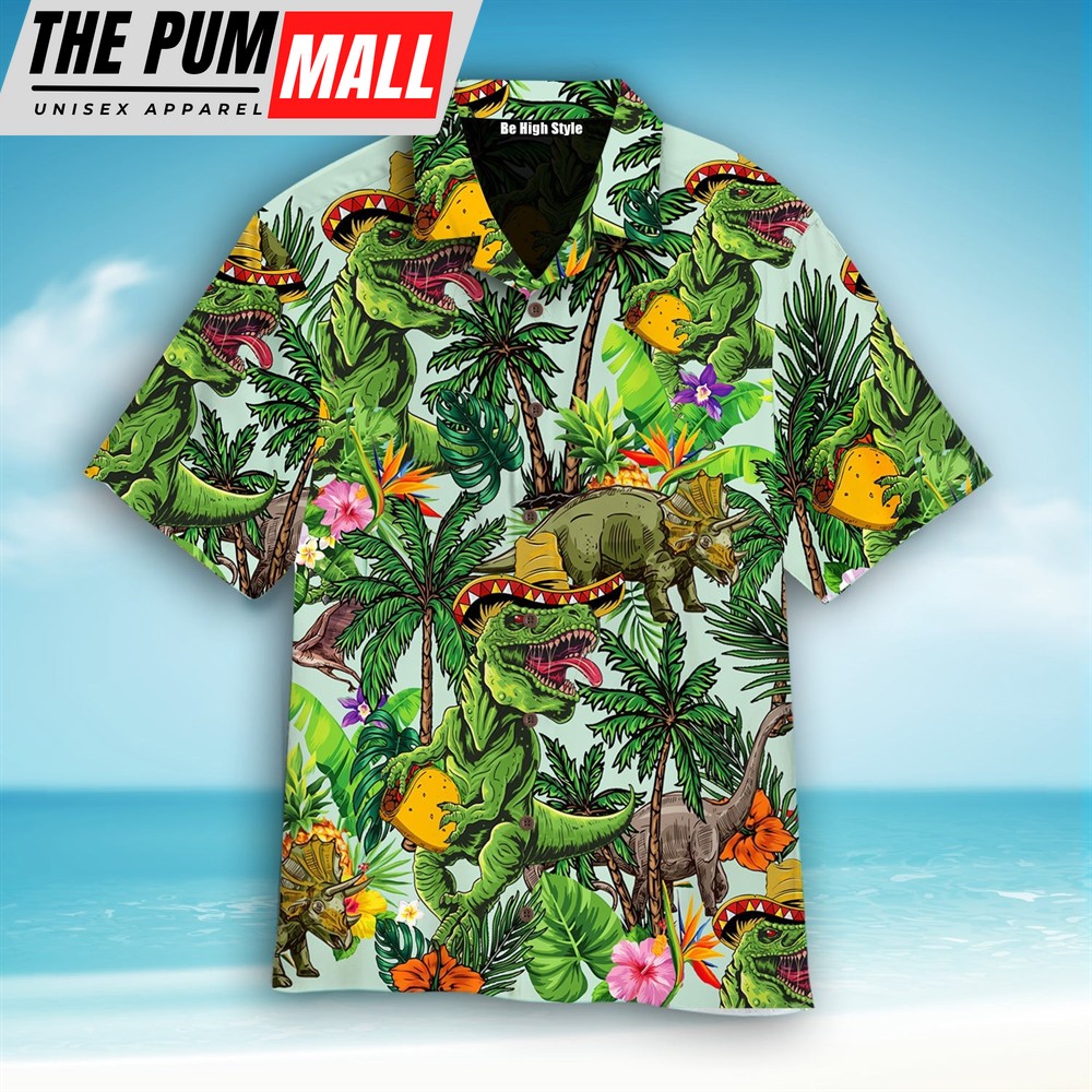 Mexican Hawaiian Shirt, Dinosaurs Taco Hawaiian Shirt
