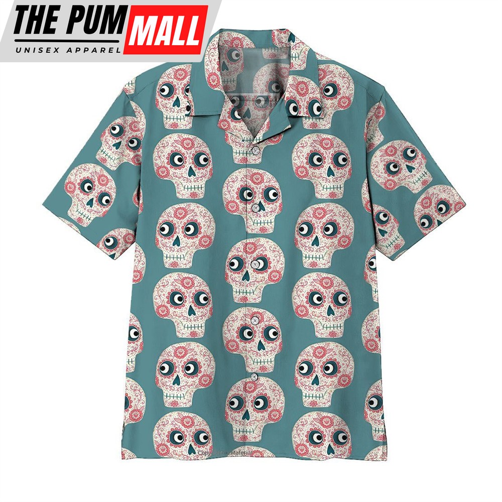 Mexican Hawaiian Shirt, Gearhumans 3D Mexican Skull Hawaii Shirt