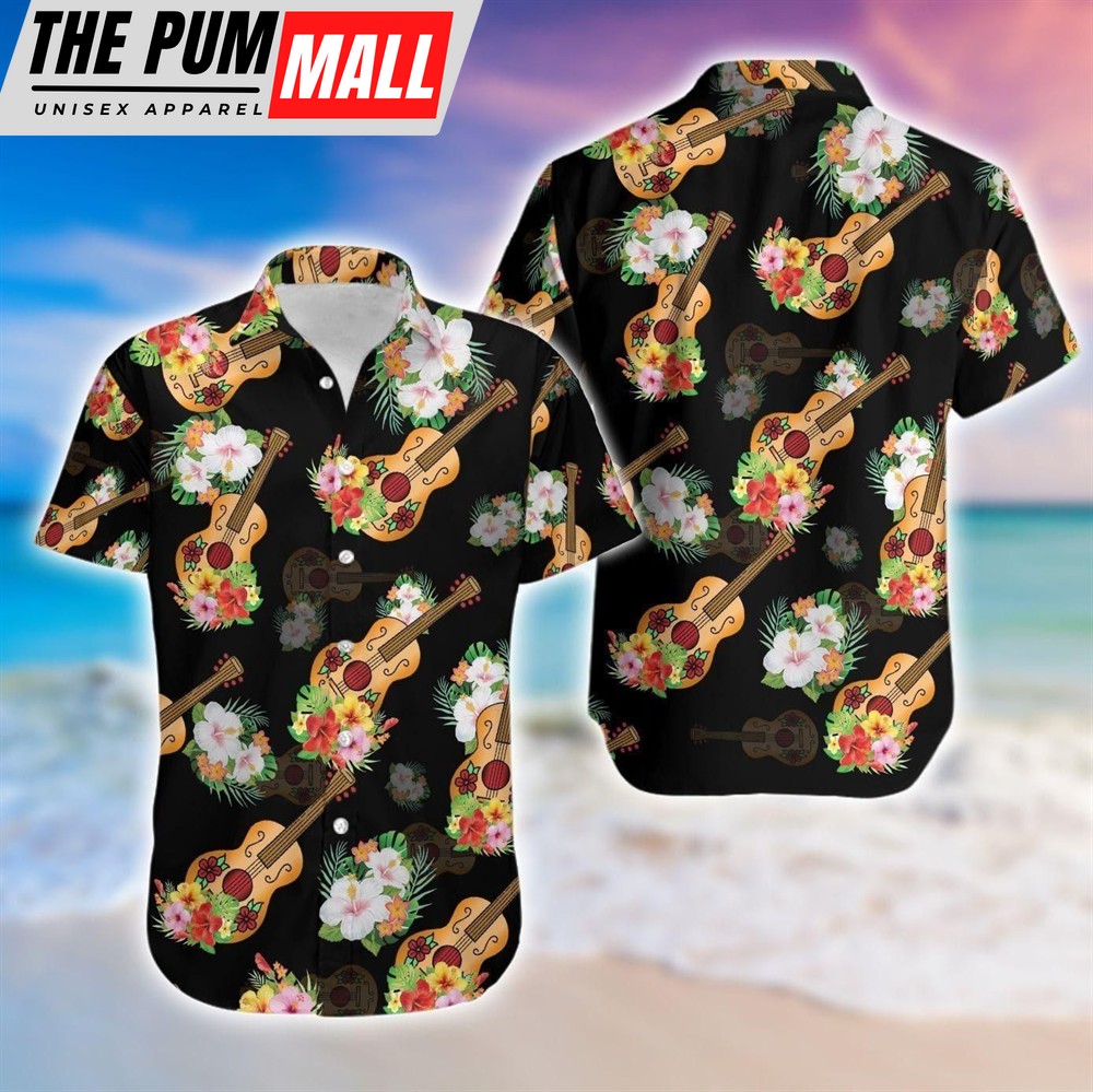 Mexican Hawaiian Shirt, Guitar Vihuela Mexican Culture Tropical Aloha Hawaiian Shirt