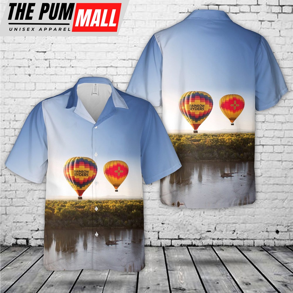 Mexican Hawaiian Shirt, Hot Air Balloon Rides Albuquerque, New Mexico Hawaiian Shirt