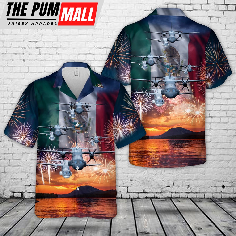 Mexican Hawaiian Shirt, Mexican Air Force CASA C-295M During Mexico’s Independence Day Hawaiian Shirt