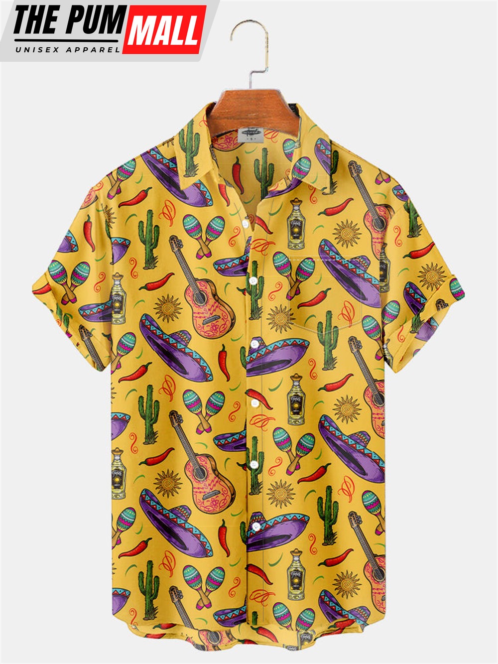 Mexican Hawaiian Shirt, Mexican Cinco De Mayo Cactus Hawaiian Shirt