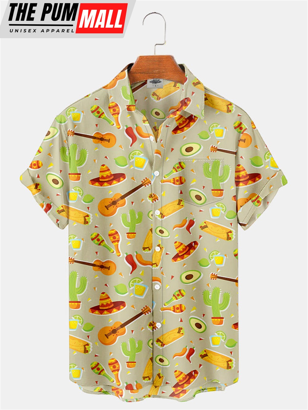 Mexican Hawaiian Shirt, Mexican Cinco De Mayo Cactus Hawaiian Shirts
