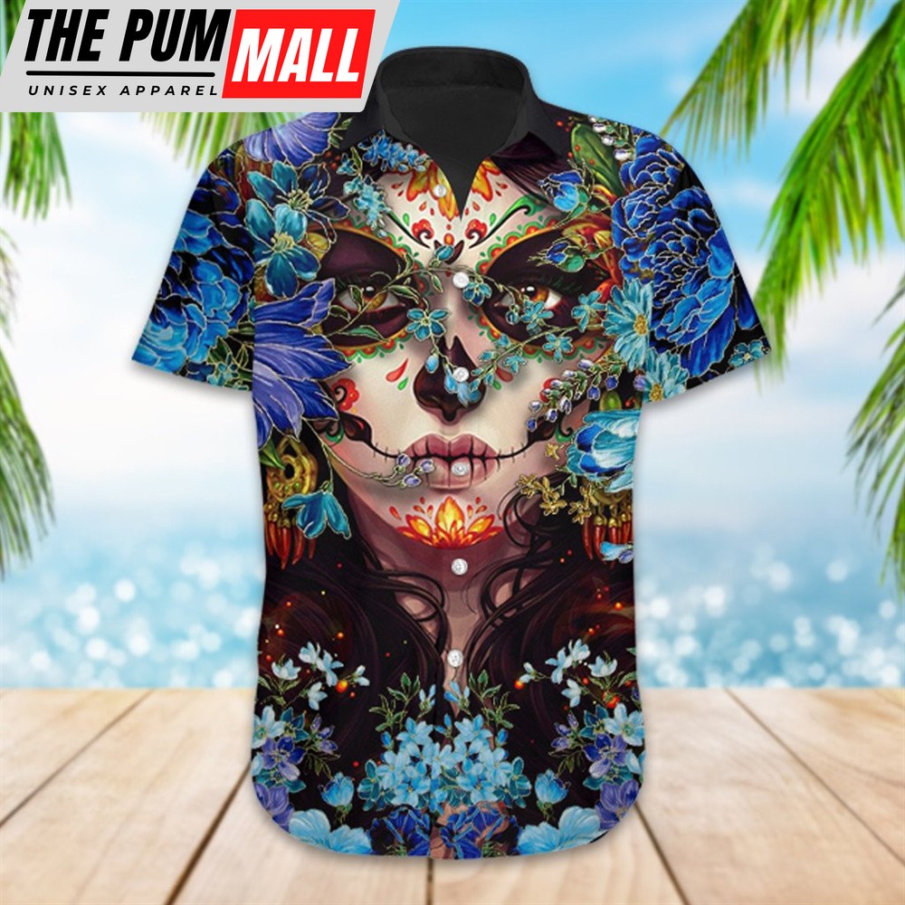 Mexican Hawaiian Shirt, Mexican Girl Day Of The Dead Mexico Hawaiian Shirt