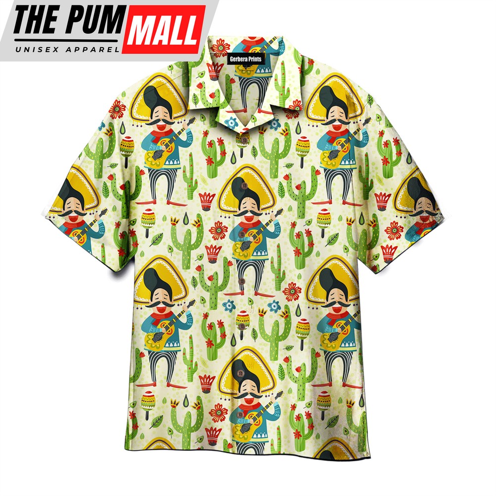 Mexican Hawaiian Shirt, Mexican Happy Man In Cinco De Mayo Latin Party Hawaiian Shirt