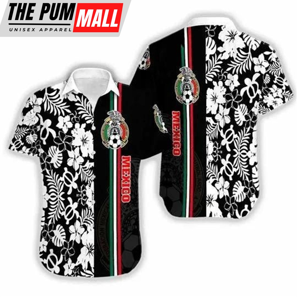 Mexican Hawaiian Shirt, Mexico Aloha Hawaiian Shirt Colorful Short Sleeve Summer Beach Casual Shirt