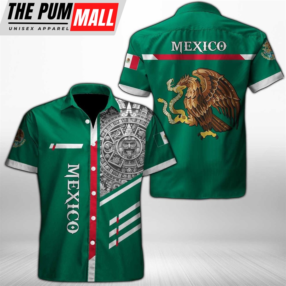 Mexican Hawaiian Shirt, Mexico Eagle Hawaiian Shirt