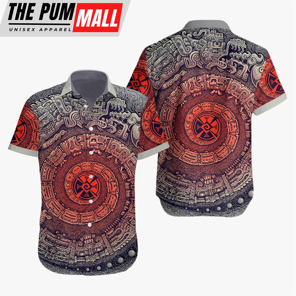 Mexican Hawaiian Shirt, Mexico Mayan Quetzalcoatl Day Of The Dead Hawaiian Shirt