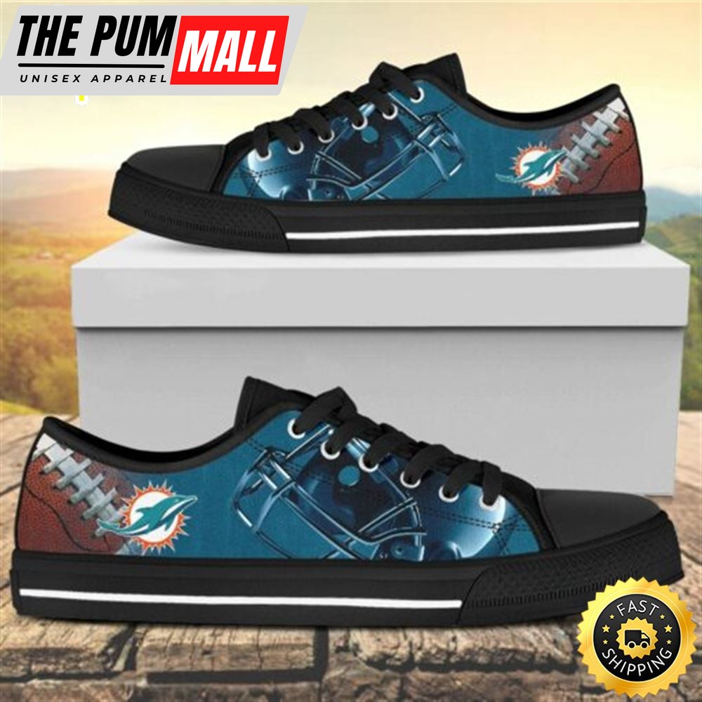 Miami Dolphins Canvas Low Top Shoes