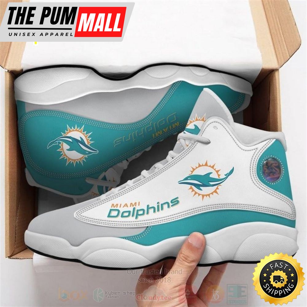 Miami Dolphins Football Nfl Air Jd 13 Shoes