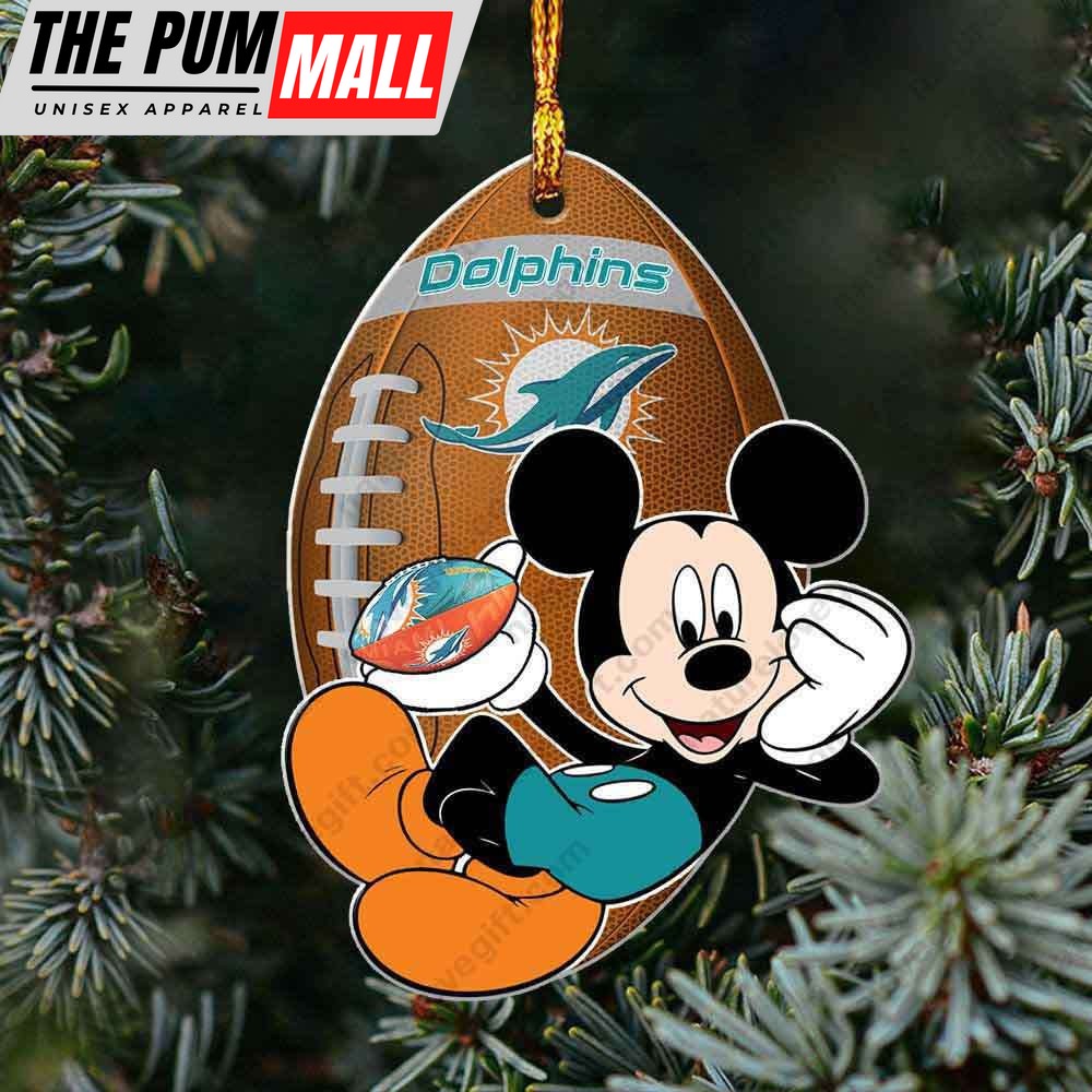 Miami Dolphins Mickey Mouse Ornament Disney Christmas Decorations Limited Edition