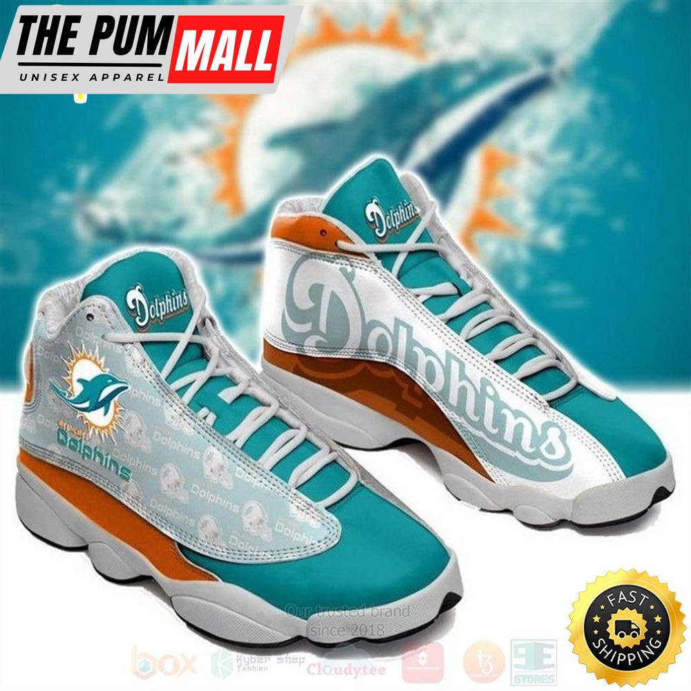 Miami Dolphins Nfl Air Jd 13 Shoes 2
