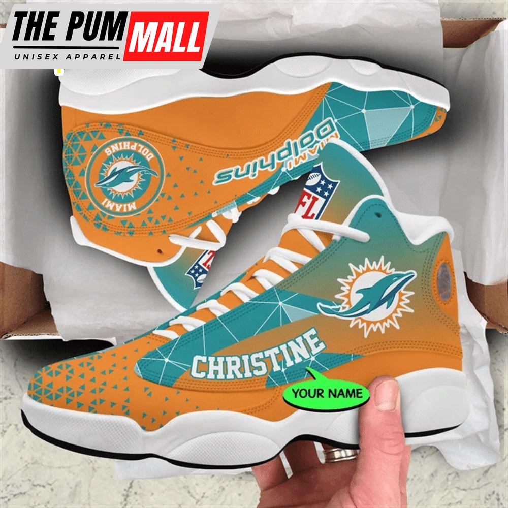 Miami Dolphins NFL Personalized Jordan 13 Shoes Gift For Fans Sport