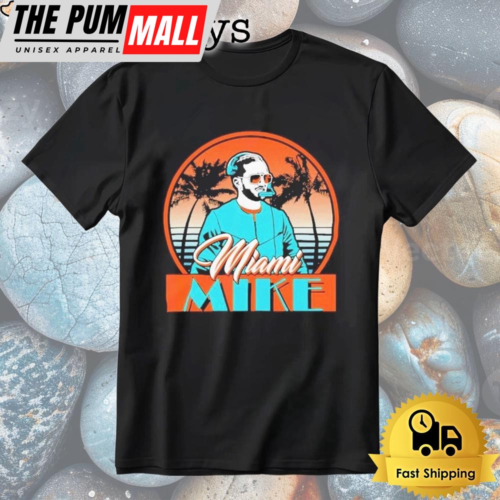 Miami Mike Miami Dolphins Football Sunset TShirt