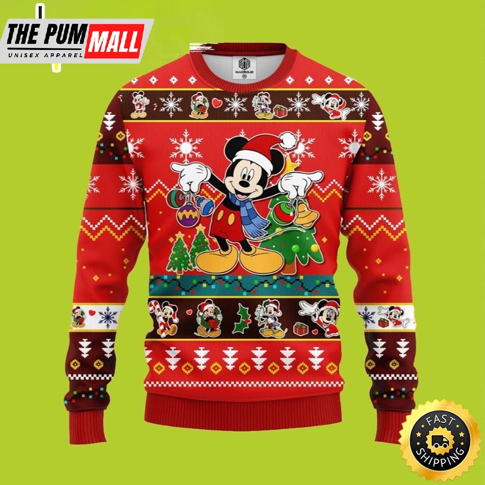 Mice Mickey Xmas Ball Disney Ugly Christmas Sweater
