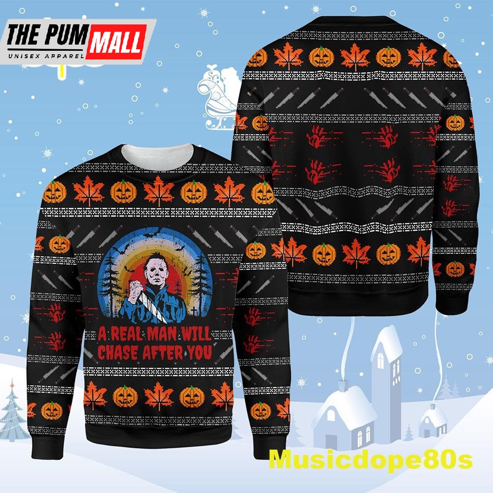 Michael Myers Halloween Horror 2025 Ugly Sweater