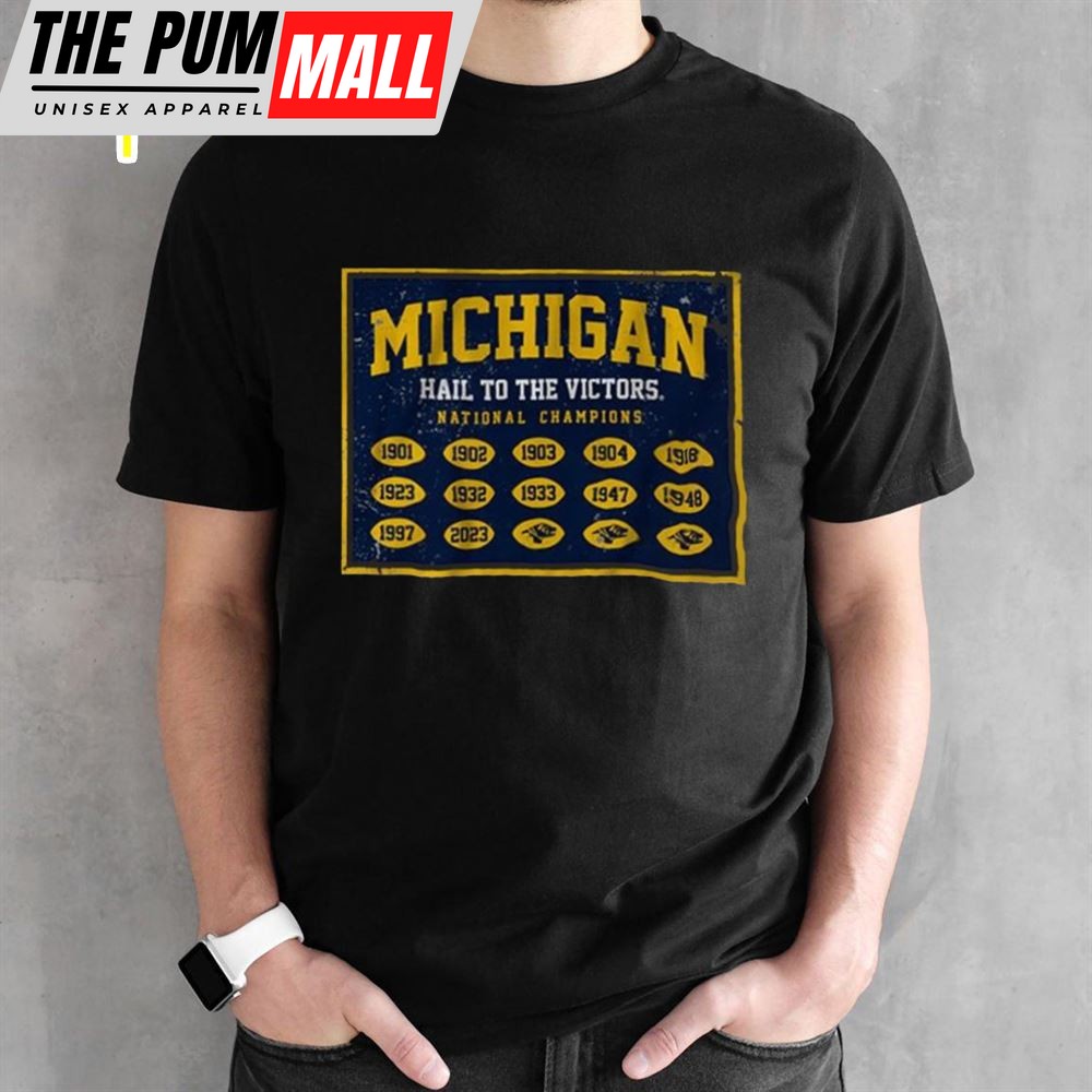 Michigan Football National Champs Banner T-Shirt