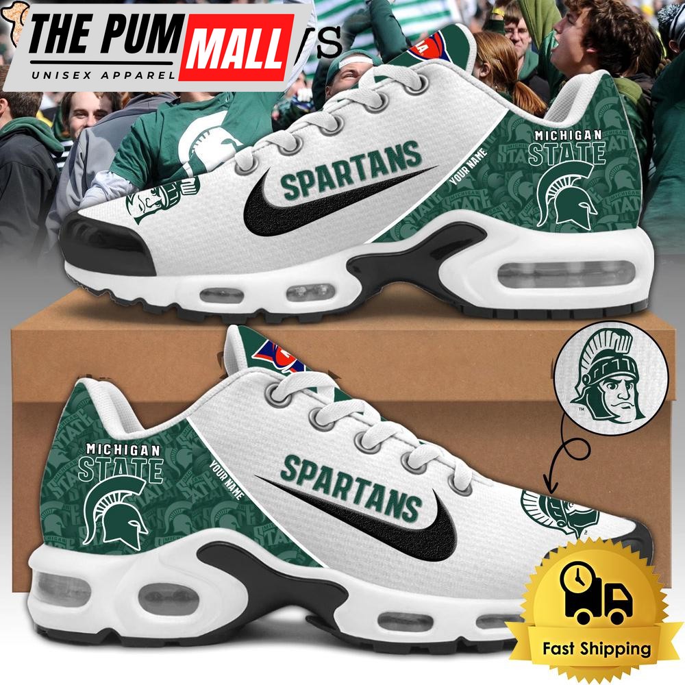 Michigan State Football Mascot Symbol Custom Air Max Plus Shoes