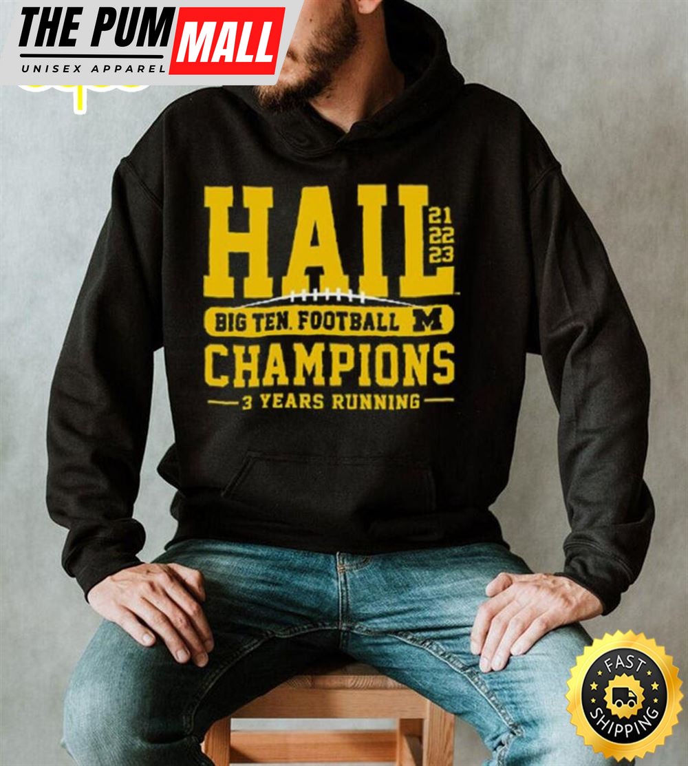 Michigan Wolverines 2025 Back To Back Hail Conference Champions T Shirt