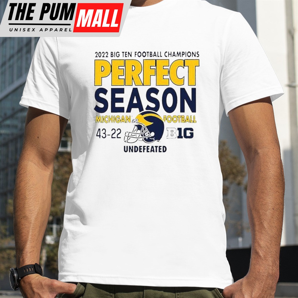 Michigan Wolverines 2025 Big Ten Football Champions Undefeated Perfect Season 43-22 T-shirt