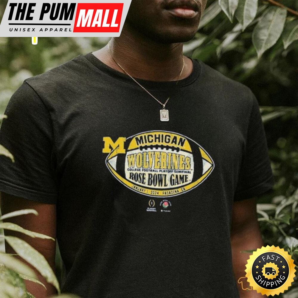 Michigan Wolverines 2025 Football Icon Cfp Rose Bowl Bound Shirts
