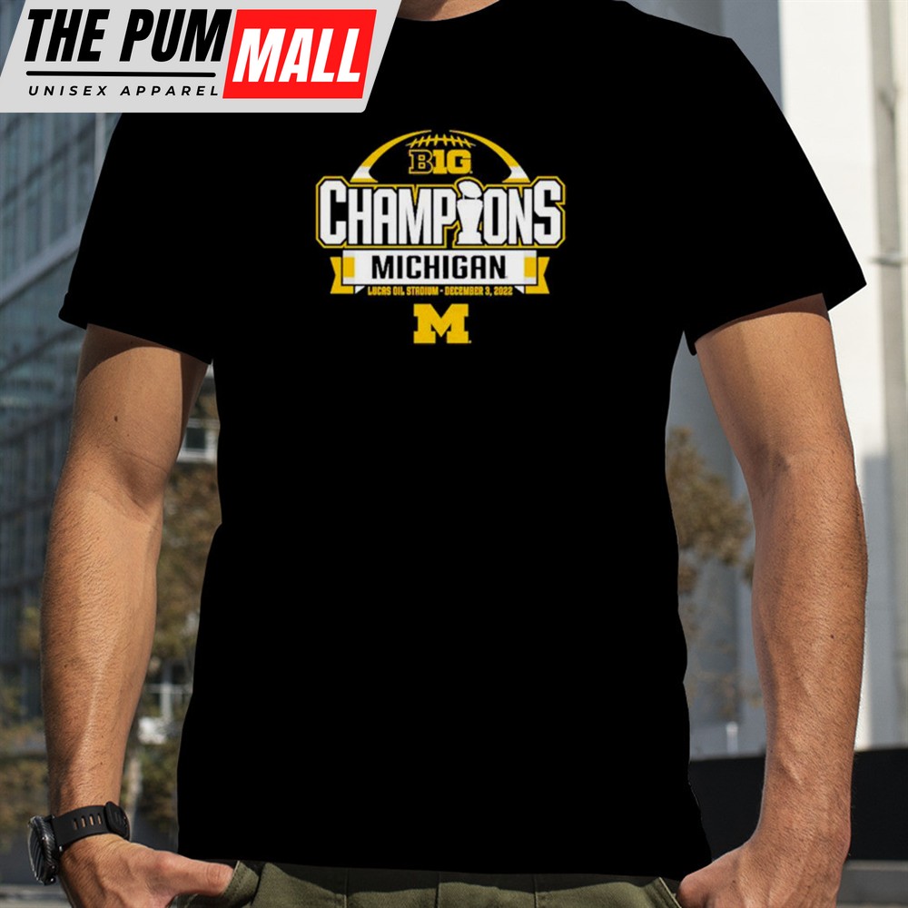 Michigan Wolverines Blue 84 2025 Big Ten Football Conference Champions T-shirt