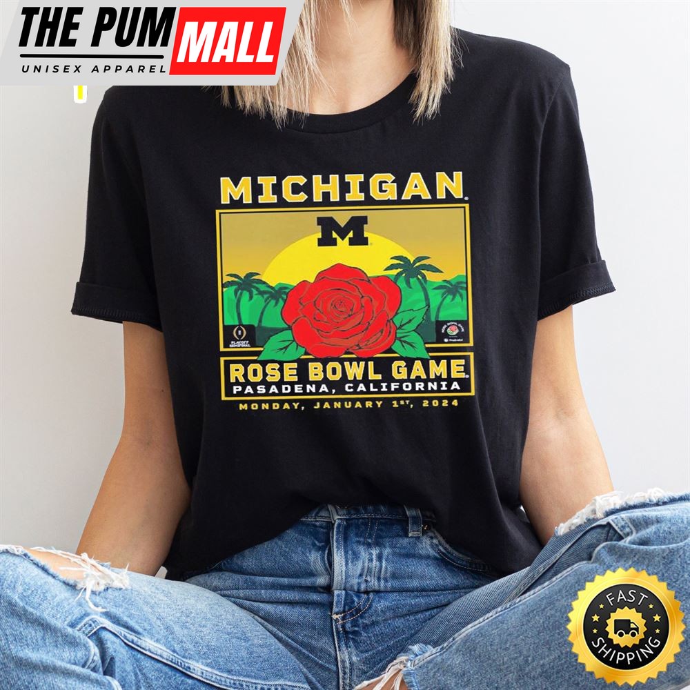 Michigan Wolverines College Football Playoff 2025 Rose Bowl Shirt