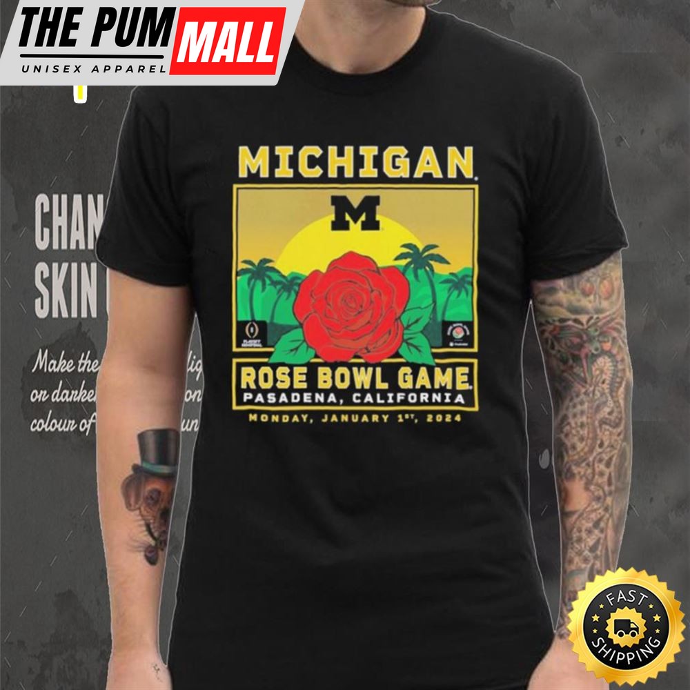 Michigan Wolverines College Football Playoff 2025 Rose Bowl T Shirt