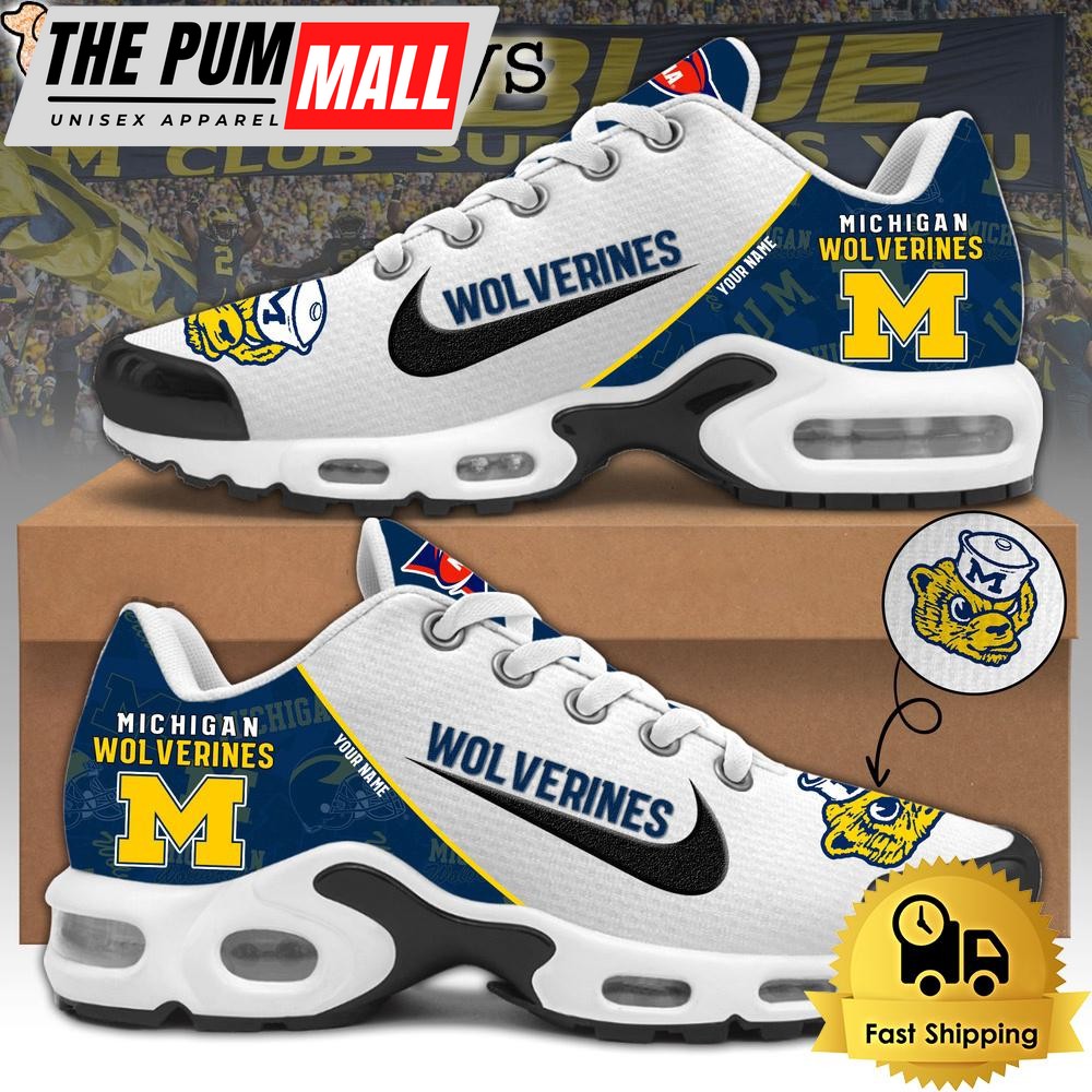 Michigan Wolverines Football Mascot Symbol Custom Air Max Plus Shoes