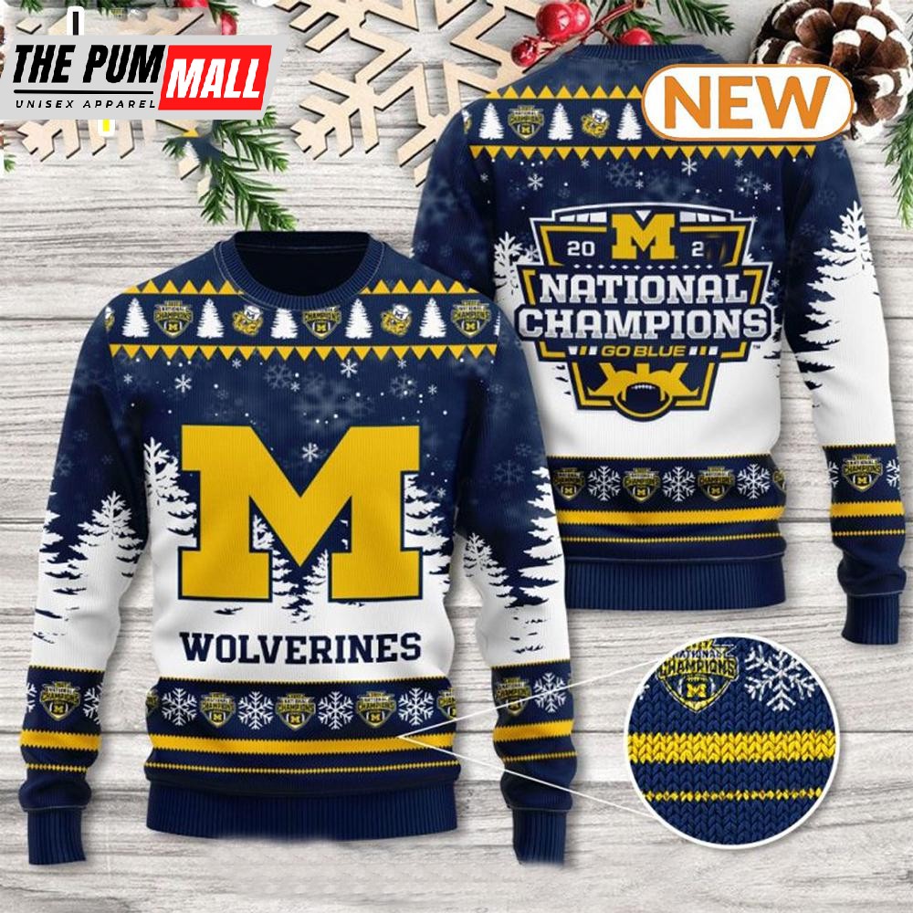 Michigan Wolverines Football Ugly Christmas Sweater Shirt, Sweatshirt