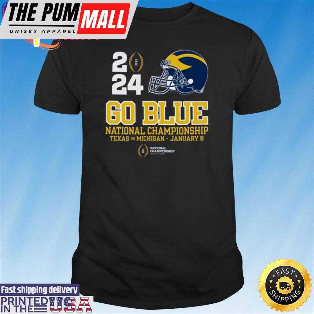 Michigan Wolverines Go Blue 2025 Cfp National Championship Football Shirt