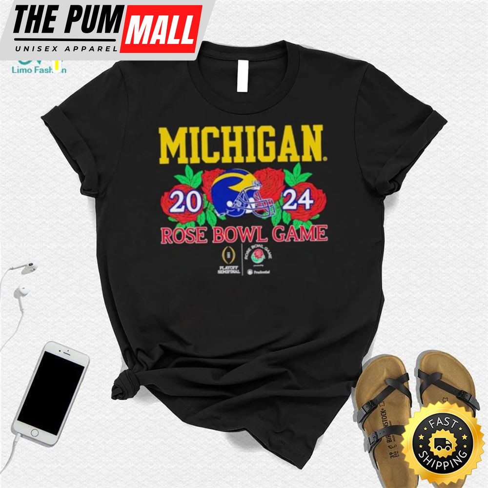 Michigan Wolverines Helmet 2025 Rose Bowl Game Shirt
