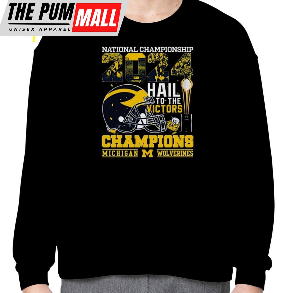 Michigan Wolverines Helmet Football 2025 National Championship Hail To The Victors Champions Shirt