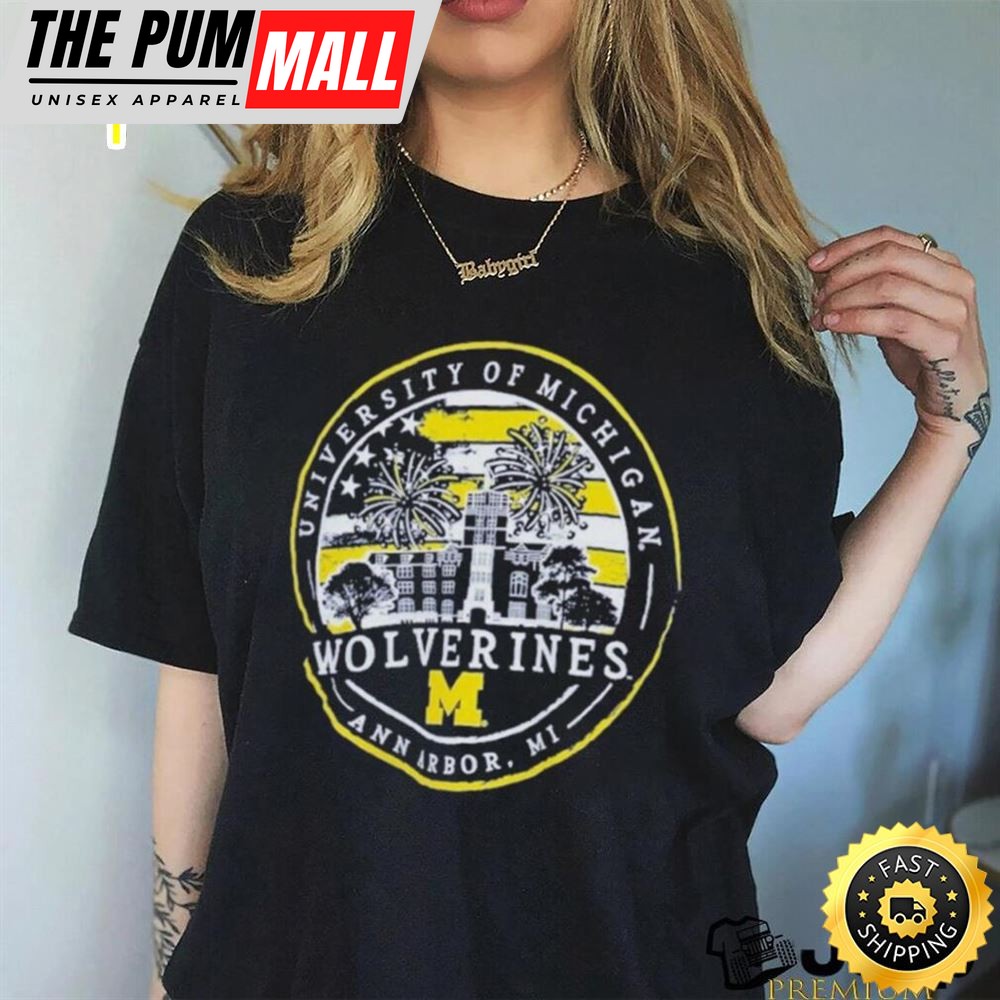 Michigan Wolverines Image One Painted Sky Comfort Colors Shirt