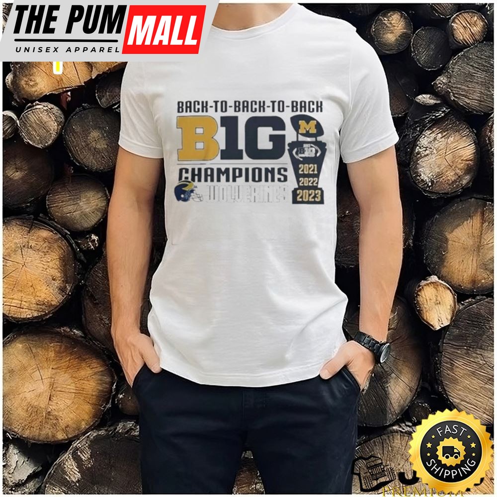 Michigan Wolverines Logo 2025 Big 10 Trophy Conference Champions T Shirt