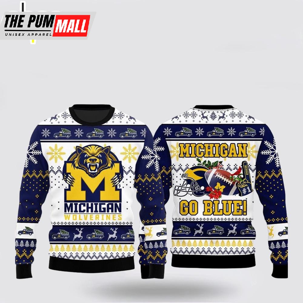 Michigan Wolverines Merry Christmas Sweater Shirt